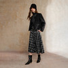 C+IMPRESS/西嘉复古黑白格子半身裙女25冬季新款高腰显瘦a字伞裙 商品缩略图2