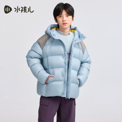 水孩儿童装羽绒服女童2025冬季新品男童轻暖外套抗静电加厚面包服 商品图1