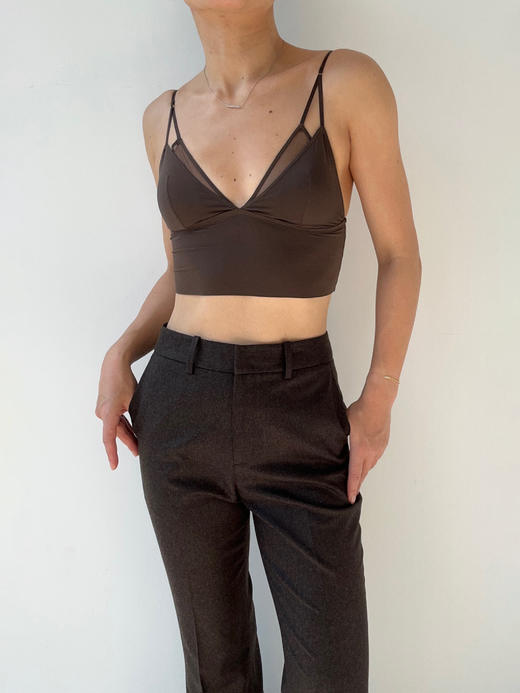 LOAM｜重塑 环保网纱短吊带上衣  [ 水光白 / 夜幕黑 / 暖柔沙 / 晴空蓝 / 浓咖棕 ] 商品图6