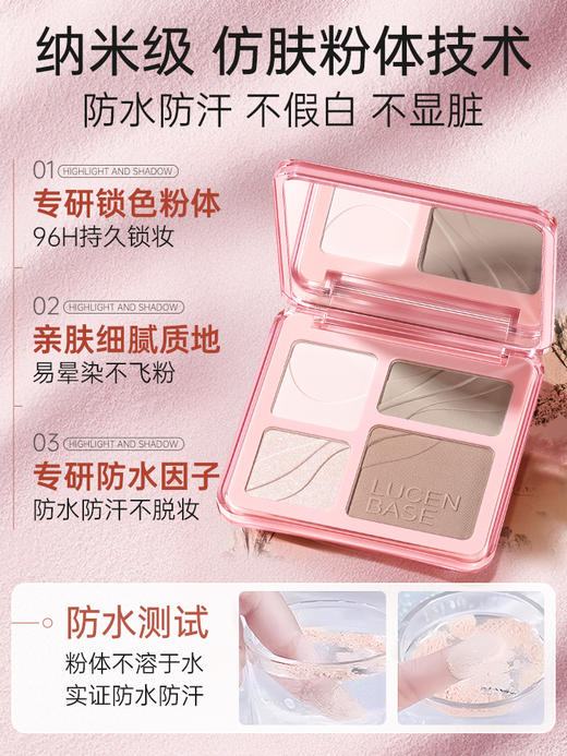 【秒变高鼻梁 立体骨相妆】四色修容盘高光提亮脸部鼻影阴影腮红一体盘正品官方旗舰店笔棒液 商品图2