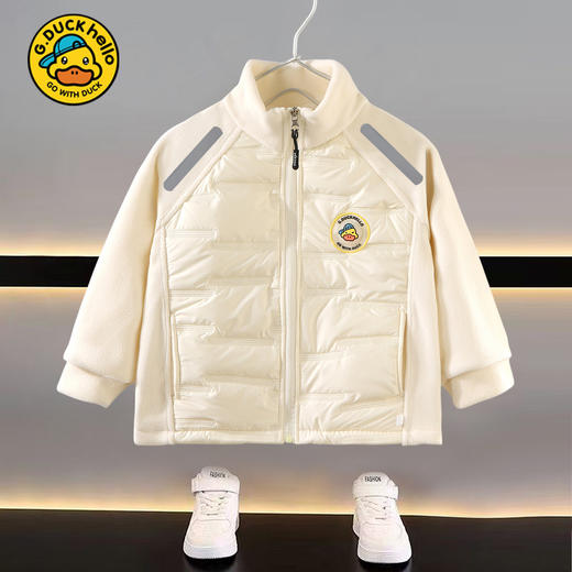 G.DUCK小黄鸭秋冬季新款男童女童儿童校服神器长袖防风宽松拉链中大童外套90-170 商品图3