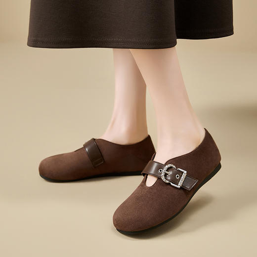 西遇玛丽珍勃肯鞋女新款秋季丑萌百搭复古平底鞋圆头软底单鞋V1857099 商品图3