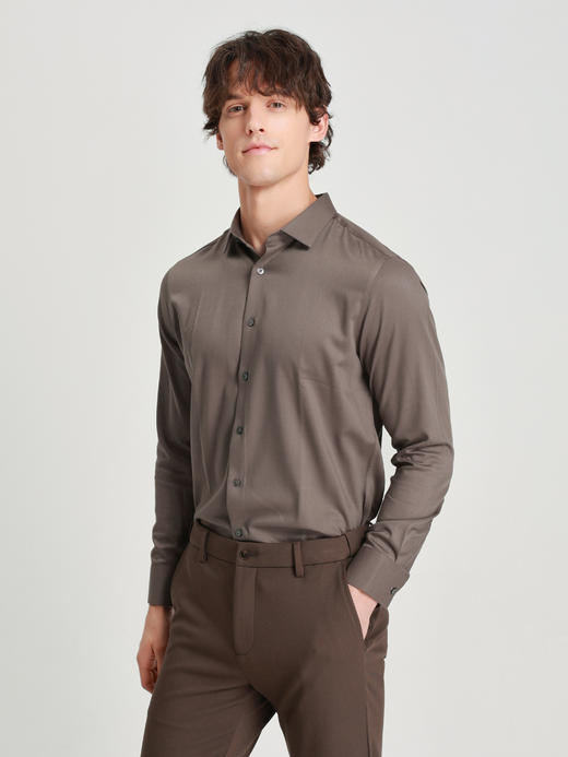 callisto灰色绵羊毛混纺衬衫 商品图8