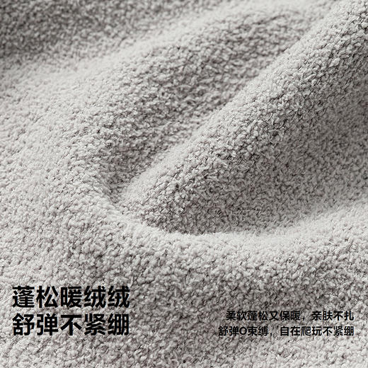 迷你巴拉婴儿衣服新生儿宝宝半边绒连体衣保暖可爱爬服秋冬款 商品图3