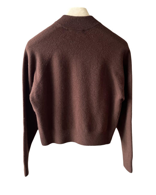 女款羊绒混纺修身短款毛衣针织开衫017 商品图1