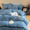 秋冬【加绒牛奶珊瑚绒】高端床上四件套 加厚床单被罩纯色被单被套床品 商品缩略图6