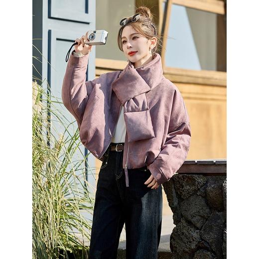 短款围脖羽绒服，韩系减龄白鸭绒保暖外套HR-SYY863 商品图0