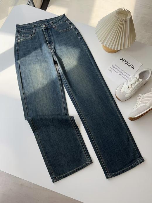 ED同款窄版阔腿复古水洗牛仔裤 商品图10