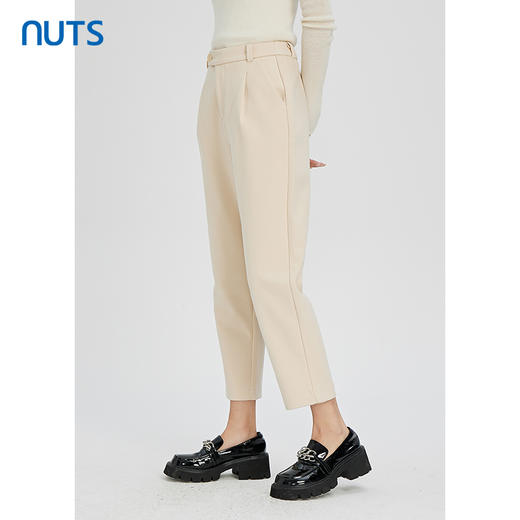 NUTS商场同款春秋款纯色时尚简约气质百搭休闲九分长裤女241073549 商品图1