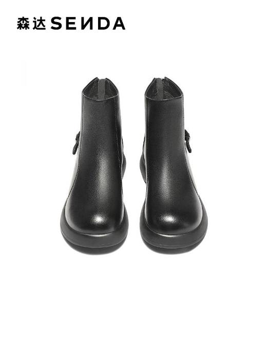 【云粉节】BF楼森达超软羊皮短靴2025冬季新款柔软舒适显瘦厚底靴子XVH01吊牌价1099活动价539 商品图2