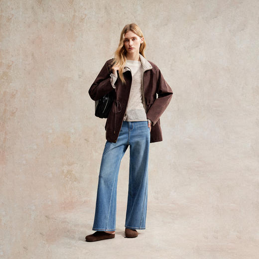 质感巴恩风25猎装夹克拼接格纹风衣外套 商品图2