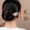 JGL古风气质高级感发簪新中式景泰蓝滴油蝴蝶木簪子古典汉服盘发头饰 商品缩略图0