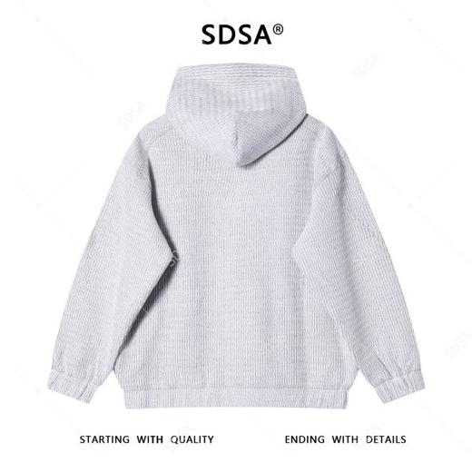 SDSA男士秋冬新款痞帅男装潮牌拉链口袋抽绳连帽卫衣百搭时尚上衣 商品图4