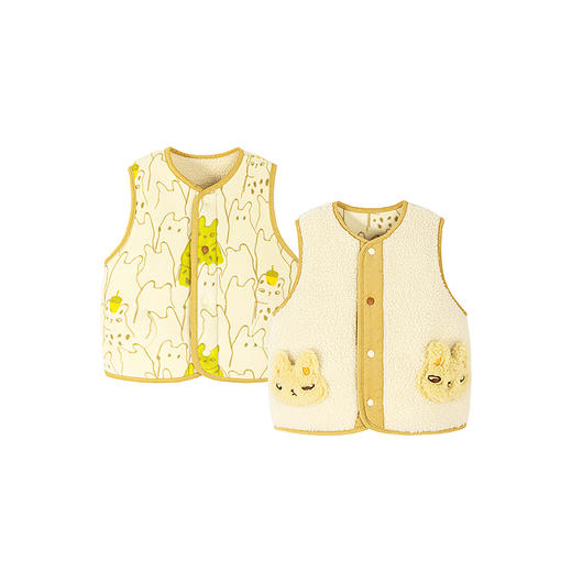 [净电绒]迷你巴拉男女童抗静电马甲儿童双面穿背心2025冬新品 商品图4