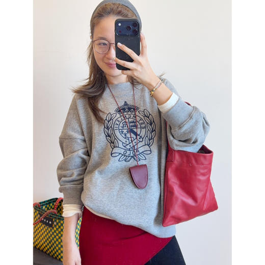 2510205   拉夫 刺绣饰章圆领卫衣 加绒 商品图6