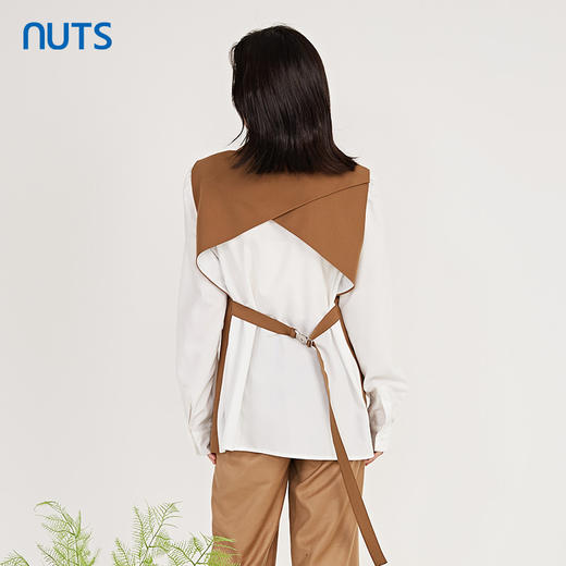 NUTS春秋季时尚通勤简约气质长款双排扣中外套西装女211042067 商品图2