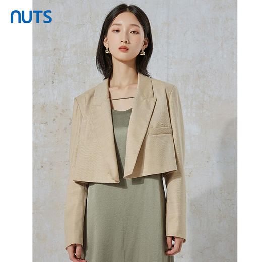 NUTS商场同款春秋季简约百搭上班通勤短款西装外套女231048045B 商品图4