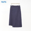 NUTS那时商场同款春秋季休闲简约不对称直筒纯色长裙女241063376 商品缩略图0