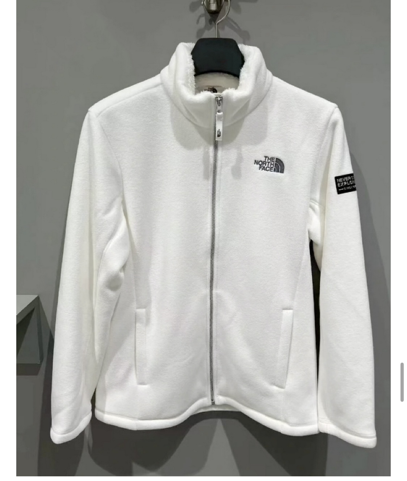 清仓，超厚羊羔毛白色 xl双面绒超保暖！ 男女同款tnf北面立领摇粒绒外套  双面绒外套