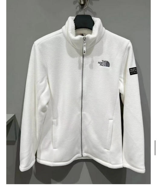 清仓，超厚羊羔毛白色 xl双面绒超保暖！ 男女同款tnf北面立领摇粒绒外套  双面绒外套 商品图0