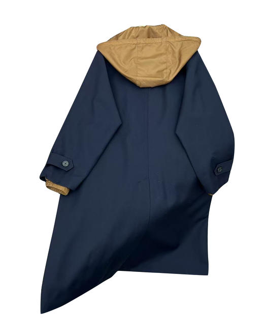 女款假两件长款西装风衣017 商品图1