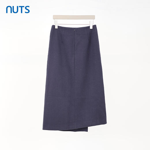 NUTS那时商场同款春秋季休闲简约不对称直筒纯色长裙女241063376 商品图1