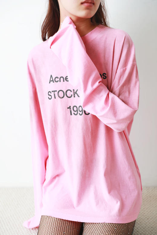复古做旧脏洗tee。3700大洋一件の字母印花磨边氛围感长袖A071988 商品图14