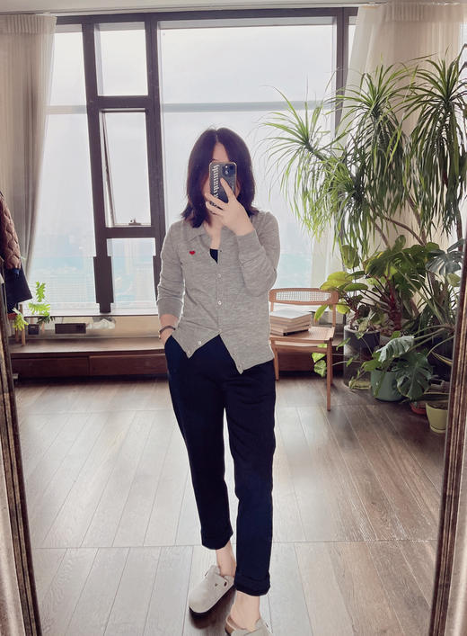 【 减龄必备】噢蜜ooomeooo精纺羊绒混纺爱心开衫 商品图5