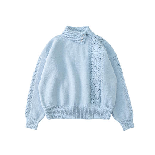 苏苏姐家左岸藤影翻领毛衣手工DIY编织羊毛棒针毛线团材料包 商品图4