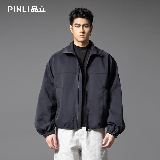 PINLI品立2025秋季新款男立领宽松夹克潮牌工装百搭休闲茄克外套GD253104005 商品图0
