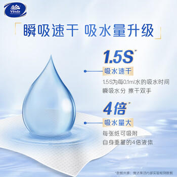 维达擦手纸单层200抽*20包XL码加大 卫生间酒店商用抽纸巾整箱VS2056 /家庭清洁/纸品 /清洁纸品 /抽纸 商品图0