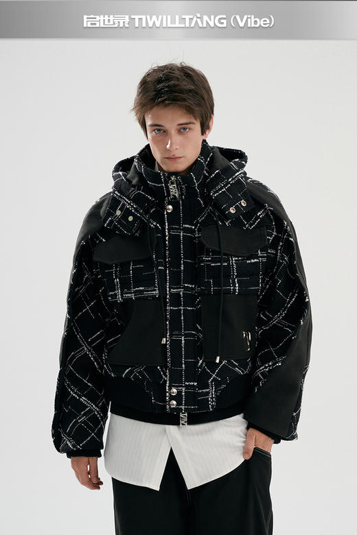 启世录TIWILLTANG“宴迹晟光”异形金属标多面料圣诞限定小香棉服 商品图5