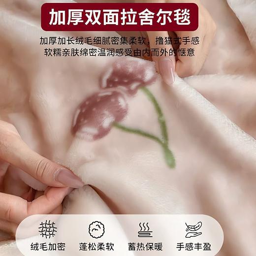 双层加厚冬季毛毯 拉舍尔毯秋冬季盖毯 沙发午睡毯 单人宿舍毯子 商品图1