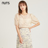 NUTS夏季设计感小众圆领薄款气质短袖套头衬衫女221011069 商品缩略图1