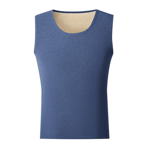 FW B39德绒男士纯色保暖背心加厚防寒马甲坎肩打底保暖内衣 商品图3