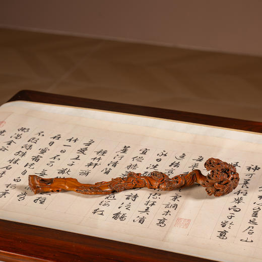 清	竹雕佛手如意 商品图4