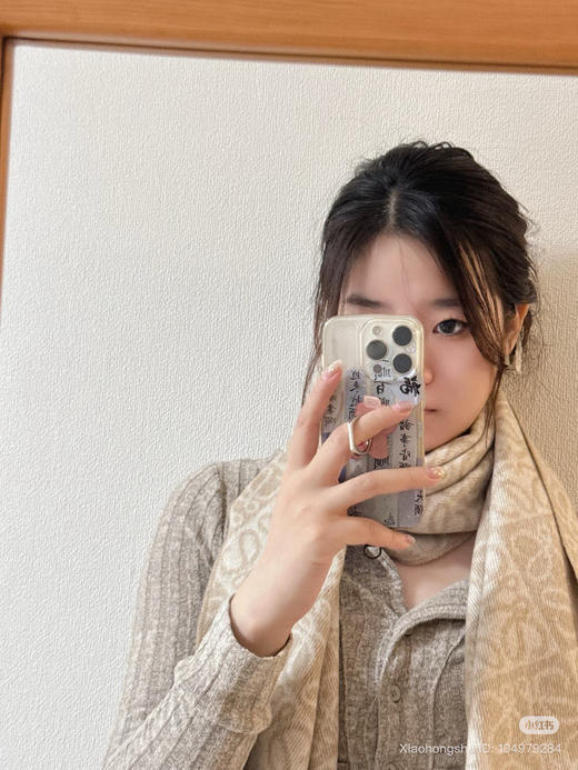 1010-1 渠道货 lew 新款 牙刷绣 徽标字母 羊毛羊绒 对比棋盘格 流苏长款围巾 商品图7