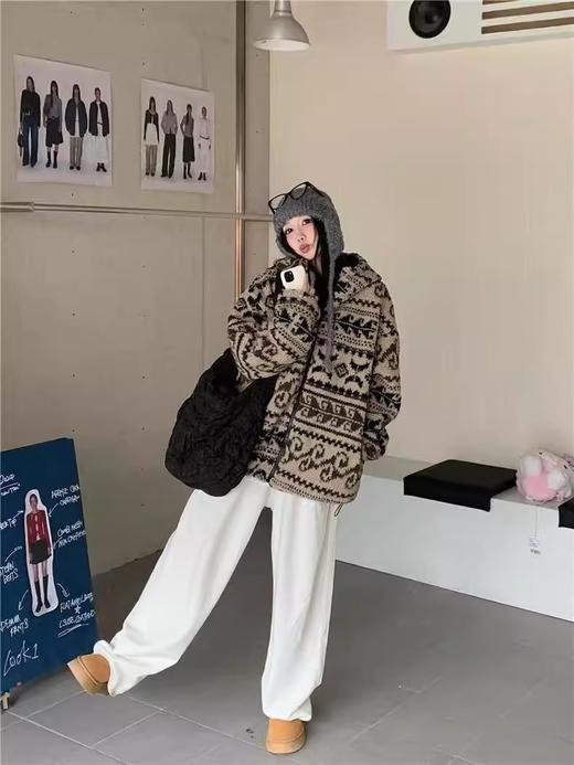 一眼沦陷！复古西部游牧风费尔岛大颗粒羊羔毛外套 商品图7