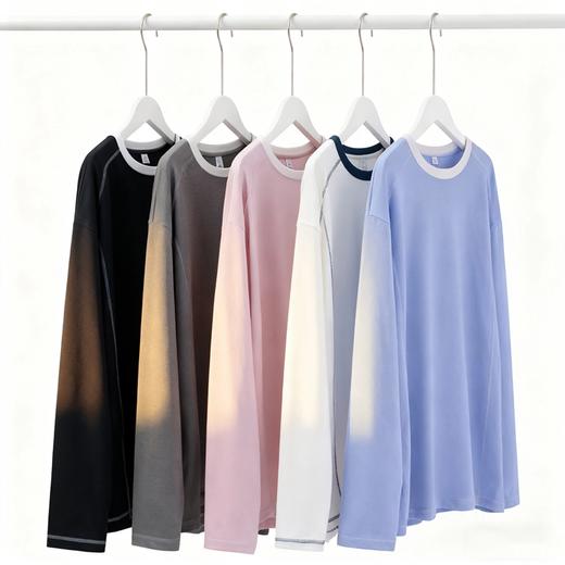【细腻柔软 格调有型 多款可选】斯辰唯佳迪桑平纹科技吸汗透气长袖T恤合集（A72-7901/A72-7902/A72-7903/A72-7905） 商品图10
