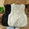 GYH C025-1511羽绒棉马甲宽松正反两穿马夹夹棉内胆加绒保暖背心 商品缩略图0