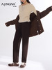 【醋酸羊毛】阿菁娜秋季新款醋酸羊毛老爹裤高腰松紧腰垂感抗皱遮肉显瘦F30D210007 商品缩略图1