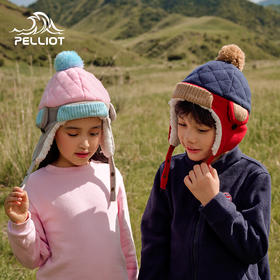 伯希和户外儿童雷锋帽男童抓绒登山防风滑雪保暖运动护耳帽女孩