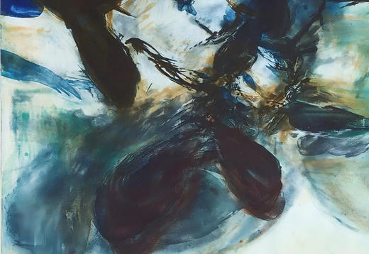 独角鹿西洋古董1978年法国巴黎Lacourière & Frélaut出版赵无极亲签限量彩色凹版蚀刻版画「无题」 商品图5