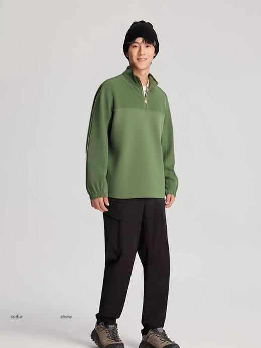 【380克高克重 版型显瘦 撞色拼接】Schenvega撞色半开领卫衣（B49-2508） 商品图3