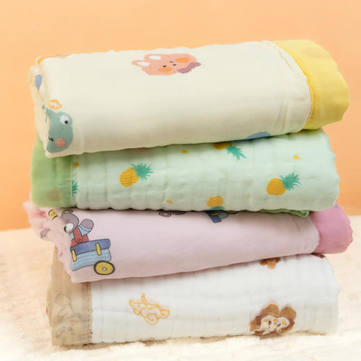 【四季通用❗六层纱布浴巾盖毯】初生儿纯棉a类，高密度纯棉，吸湿透气柔软蓬松，细选材料使用安心，卡通新生儿包被宝宝盖毯包巾婴儿浴巾QQ 商品图2