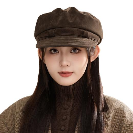 【明星同款显脸小！时尚英伦风】百搭复古英伦风贝雷帽秋冬季帽子女款时尚八角帽高级感保暖报童帽。hb 商品图6