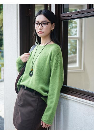 【门店同款】ENJOY冬季“暖冬知性”无缝一字领套头毛衣 166599631 商品图0