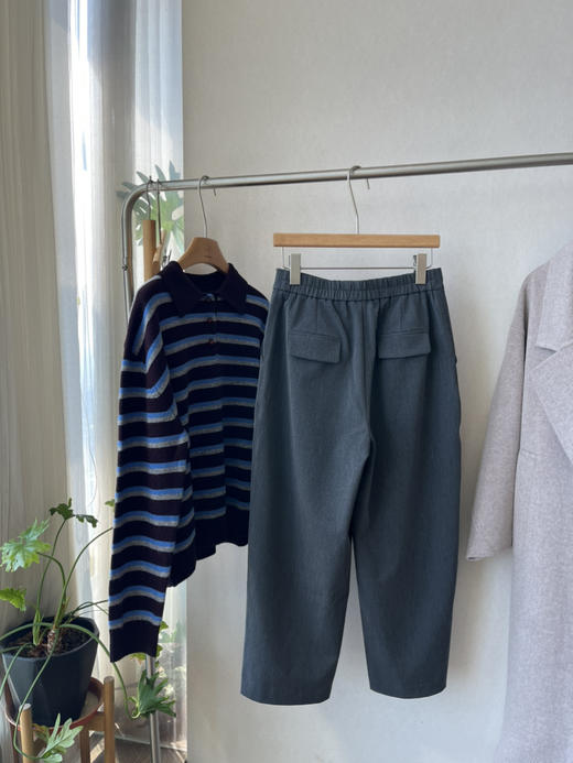 【通勤必备】噢蜜ooomeooo磨毛九分半松紧腰奶奶裤 商品图7