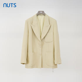 NUTS商场同款春秋款纯色时尚通勤气质直筒西装外套女241048450B