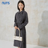 NUTS商场同款春秋季纯色简约休闲气质高腰长袖连衣裙女231103032B 商品缩略图0